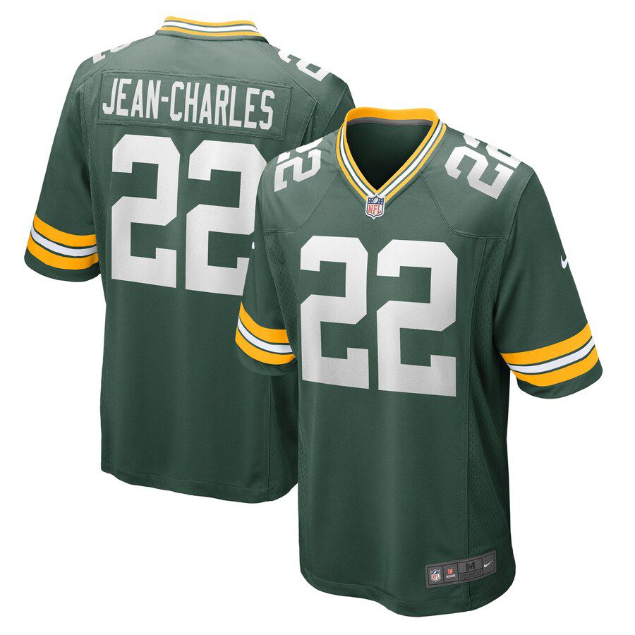 Men Green Bay Packers #22 Shemar Jean-Charles Nike Green Game Player NFL Jersey